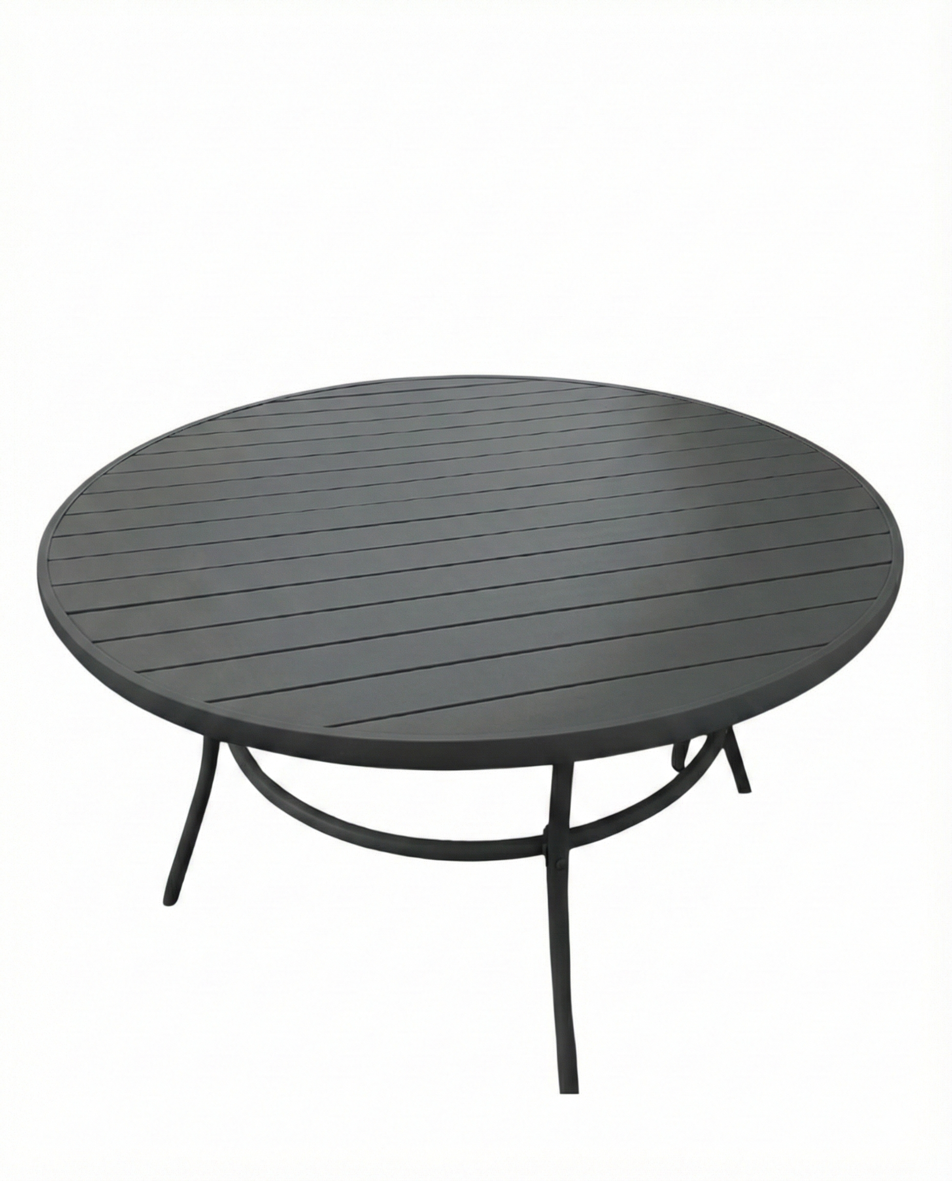 שולחן אוכל 120 ס"מ אלומיניום דגם "מרסיי" אפור כהה