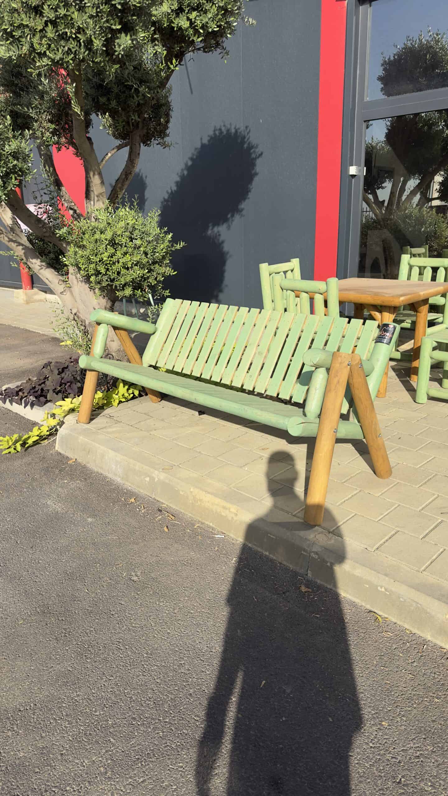 ספסל גן מעץ ארז קנדי טבעי