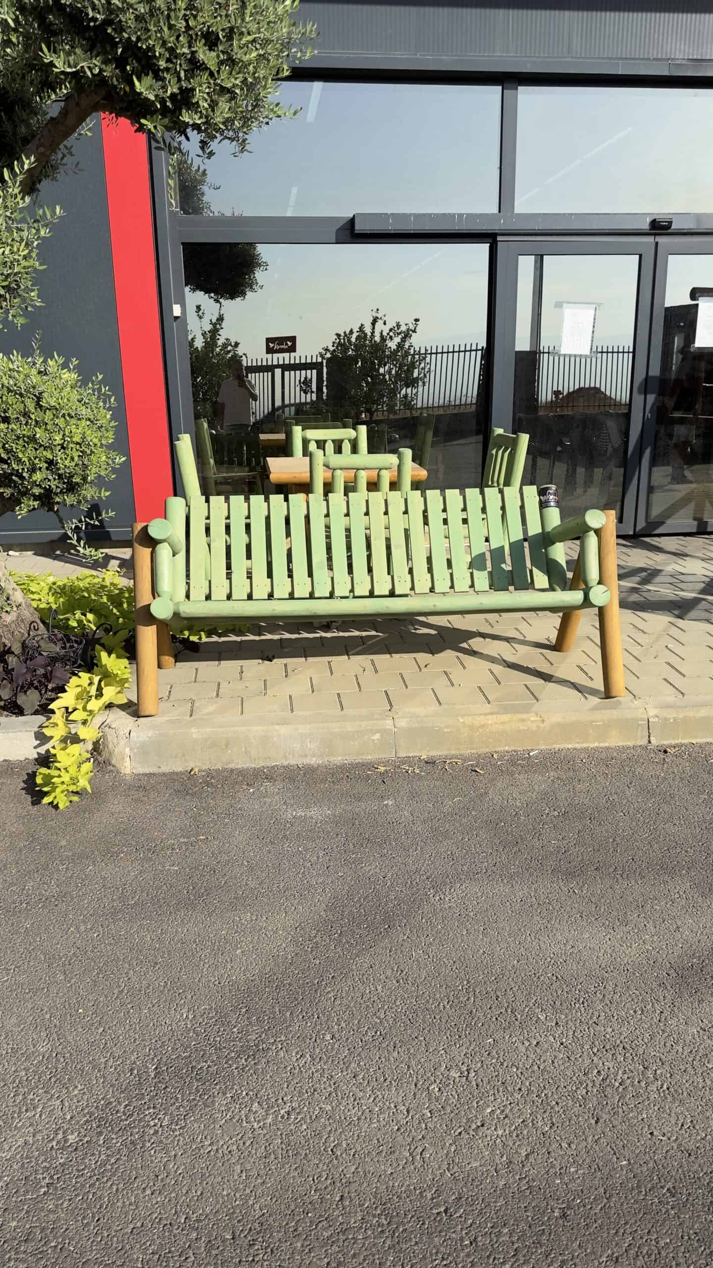 ספסל גן מעץ ארז קנדי טבעי