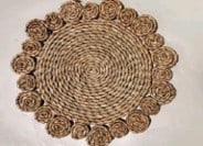 פלייסמנט קש טבעי בעבודת יד