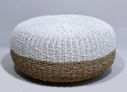 פוף קש צבעוני בעבודת יד