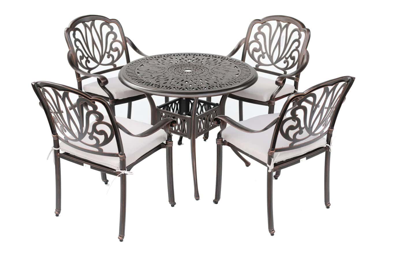 סט ישיבה עגול מיציקת אלומיניום דגם דטרויט