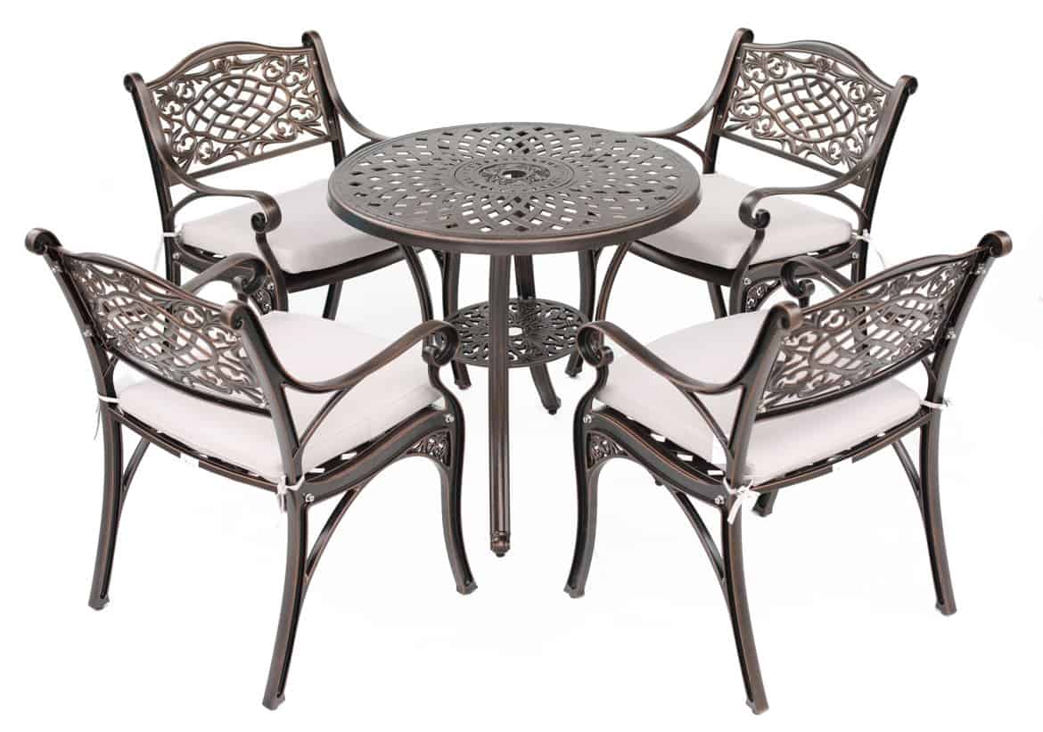 סט ישיבה עגול מיציקת אלומיניום דגם "קפריס"