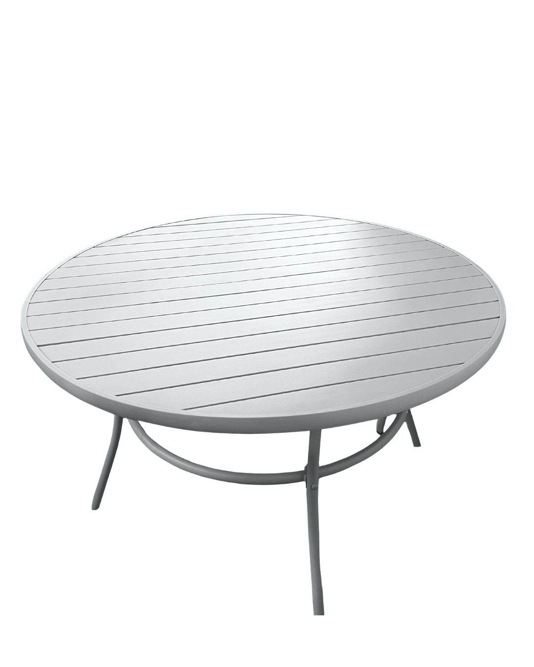 שולחן אוכל 120 ס"מ אלומיניום דגם "מרסיי" לבן