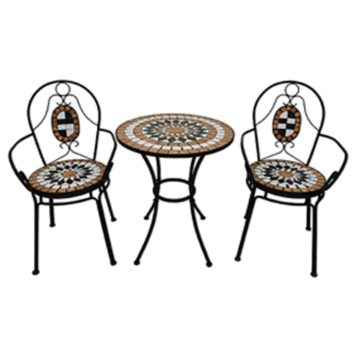 סט פסיפס הכולל שולחן 60 ס"מ ו- 2 כסאות(סבילה)