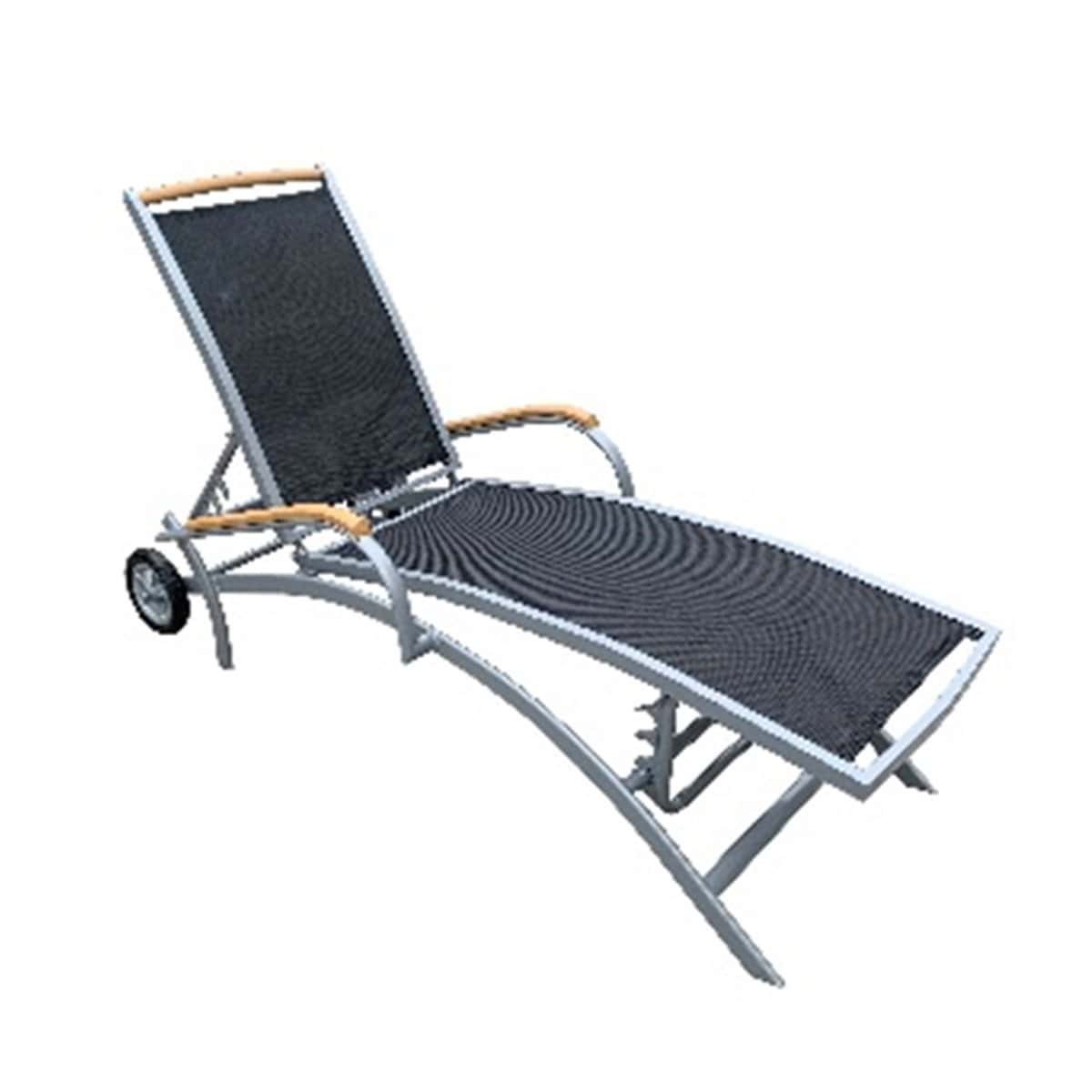 מיטת שיזוף איכותית משולבת אלומיניום ועץ(ריו)