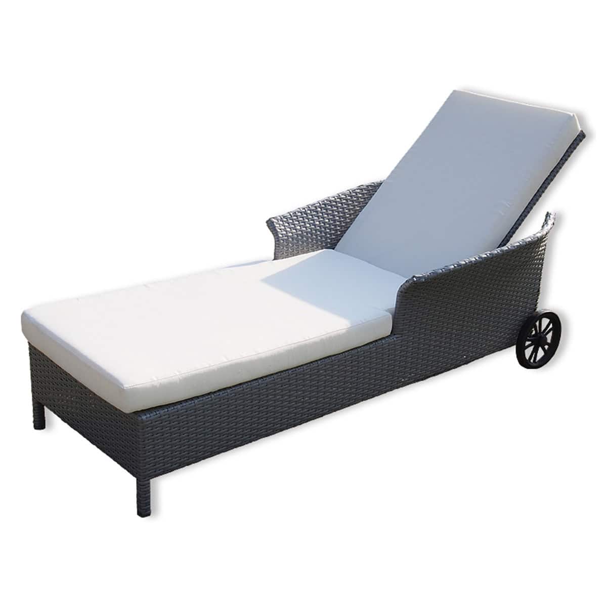 מיטת שיזוף אלומיניום עם משענות ידיים וגלגלים(ריביירה)