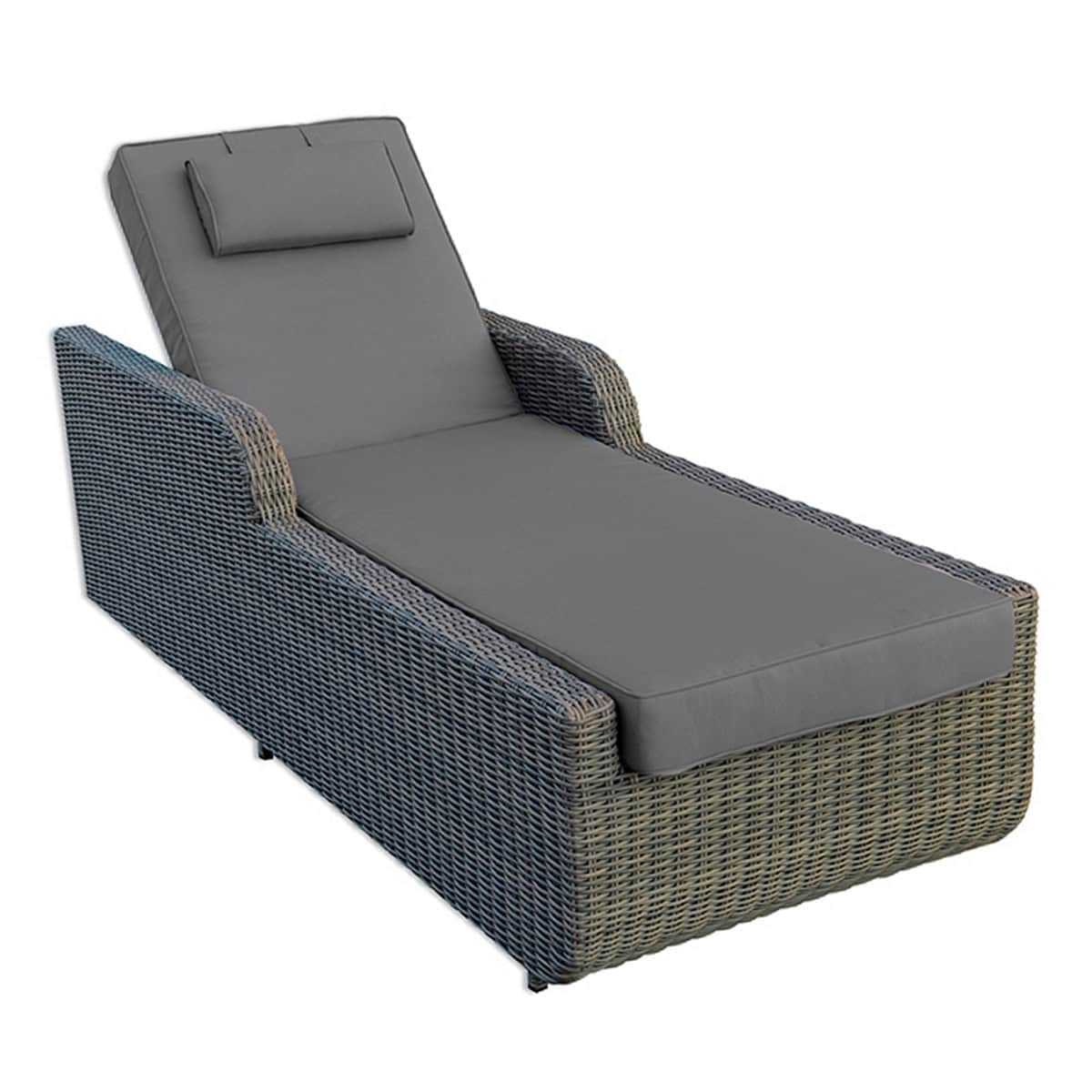 מיטת שיזוף ראטן יוקרתית מאלומיניום עם משענות(אושיאנה)