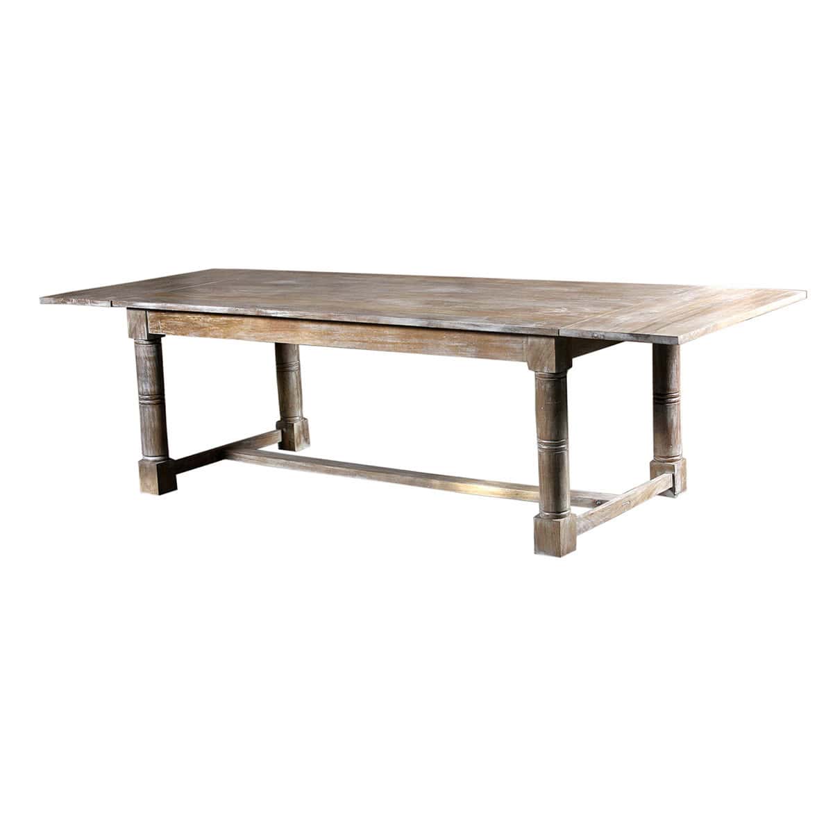 שולחן אוכל כפרי עשוי עץ מנגו 180/240(צ'אנג מאי)