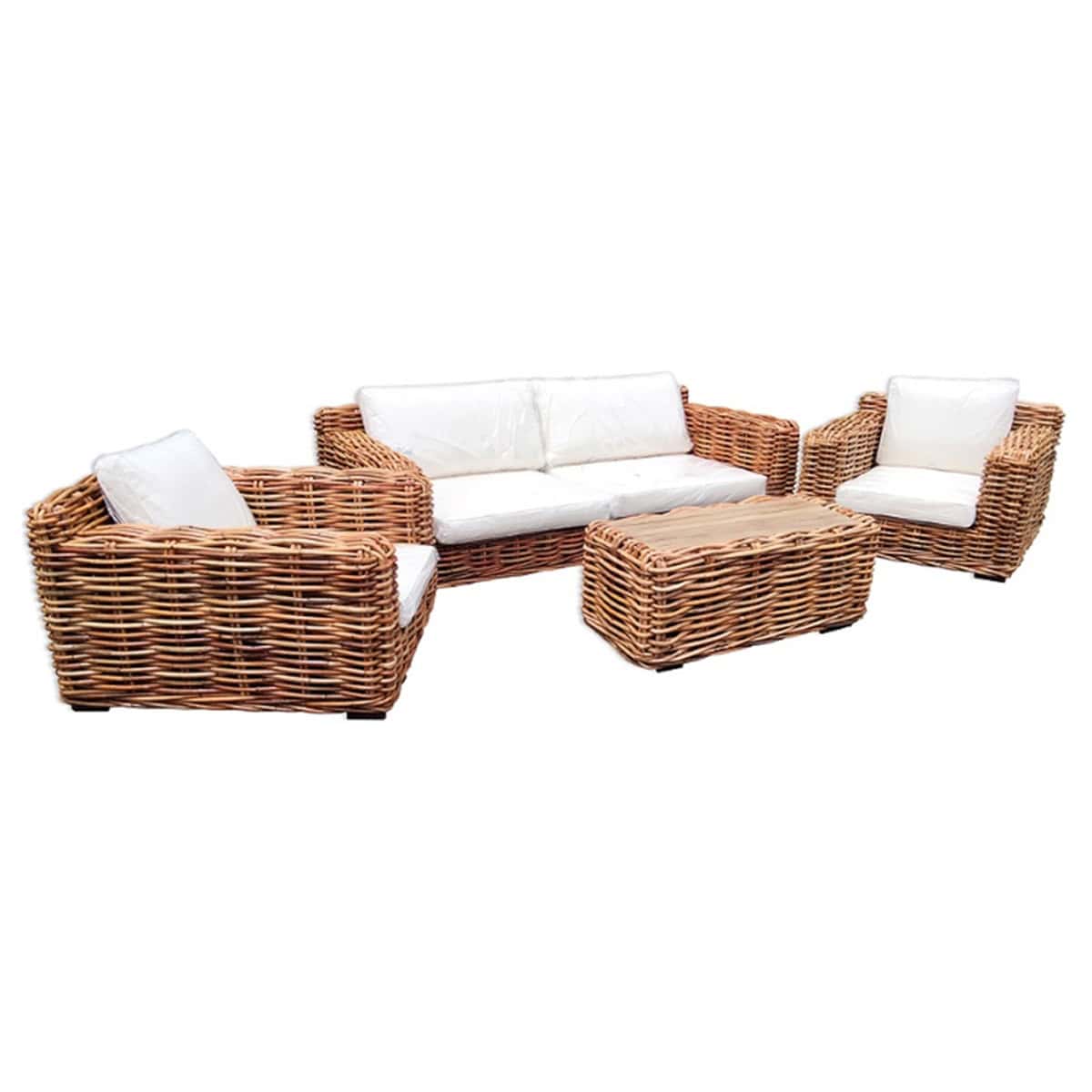 סט ישיבה עשוי ראטן עץ KUBU אפריקה(אפריקה)