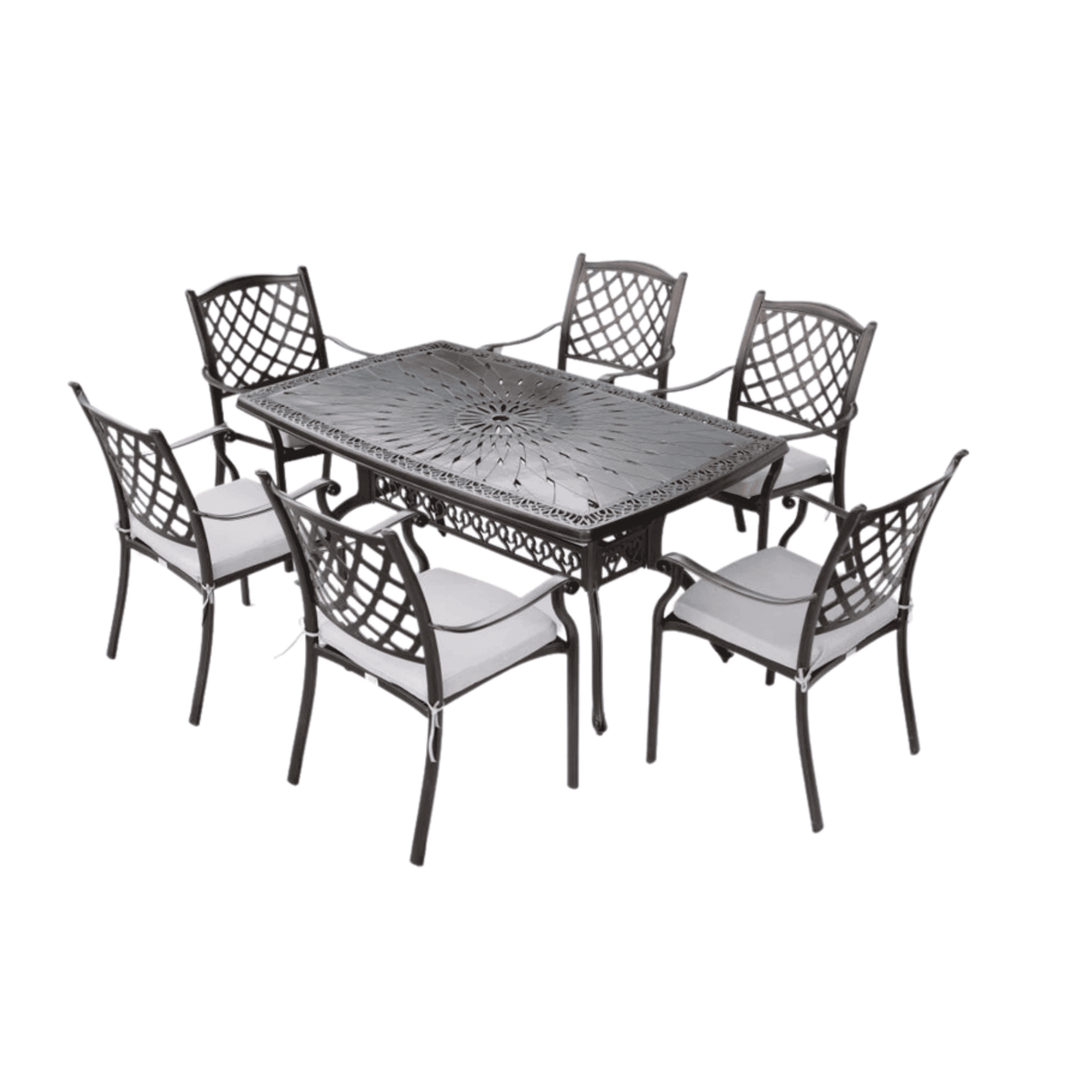 שולחן אוכל יציקת אלומיניום מידות 162 * 102 * 73 ג(מילווקי)