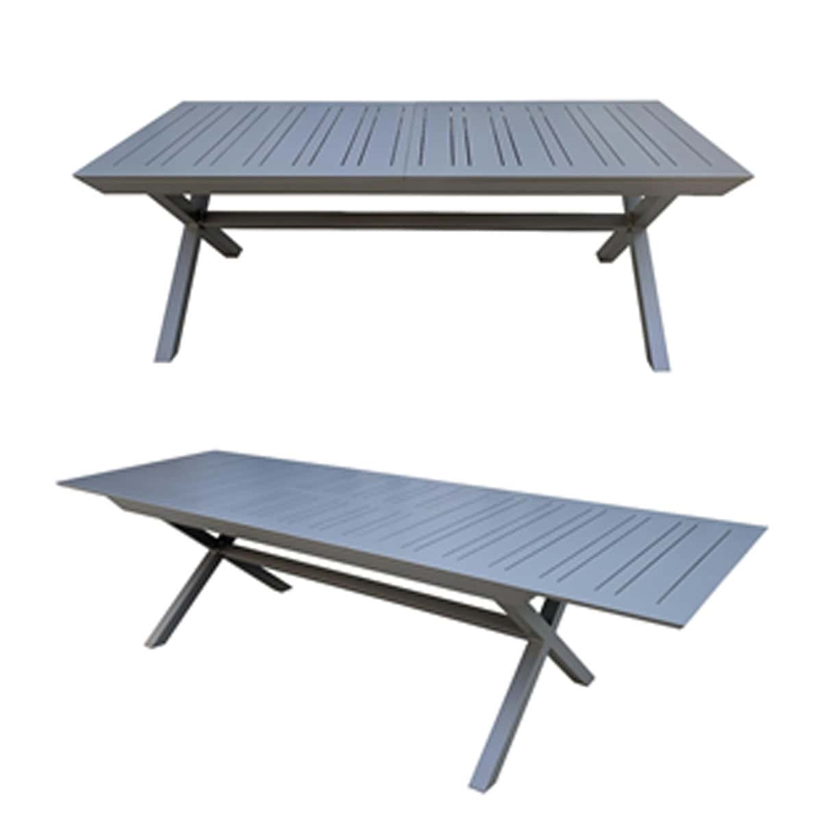 שולחן נפתח 216/297 אלומיניום צבע אפור כהה(סן פרנסיסקו)