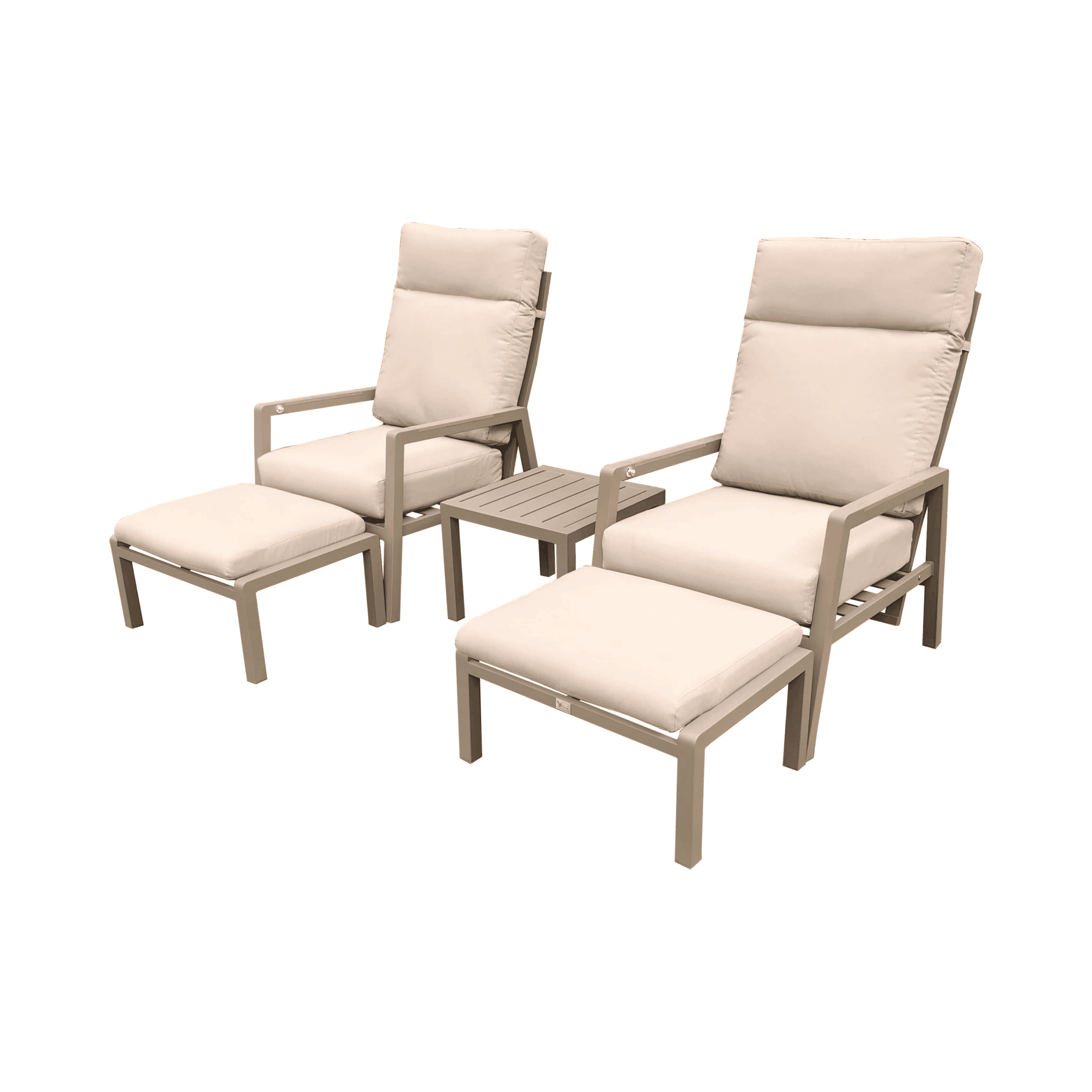 סט זוגי כולל 2 ספות מתכוונות צבע שמפניה(קפרי)