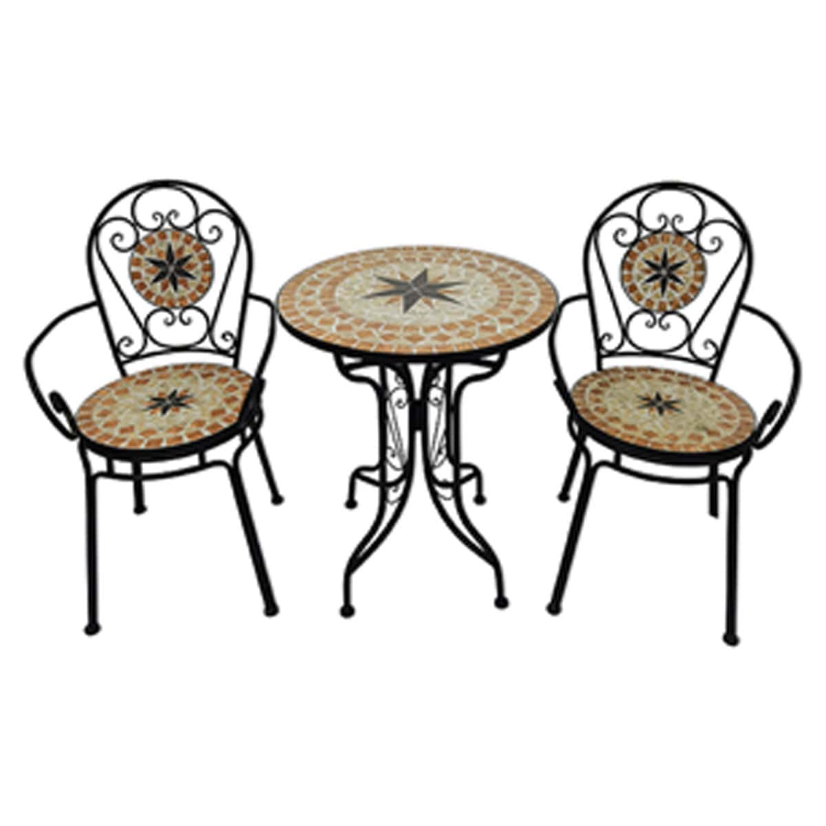 סט פסיפס הכולל שולחן 60 ס"מ ו- 2 כסאות(רוונה)